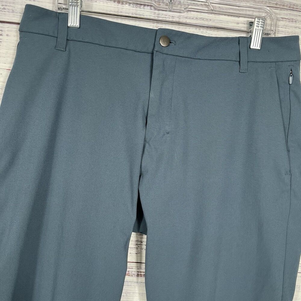 Lululemon Commission Pants Mens 34x32 Iron Blue Classic Warpstreme Performance